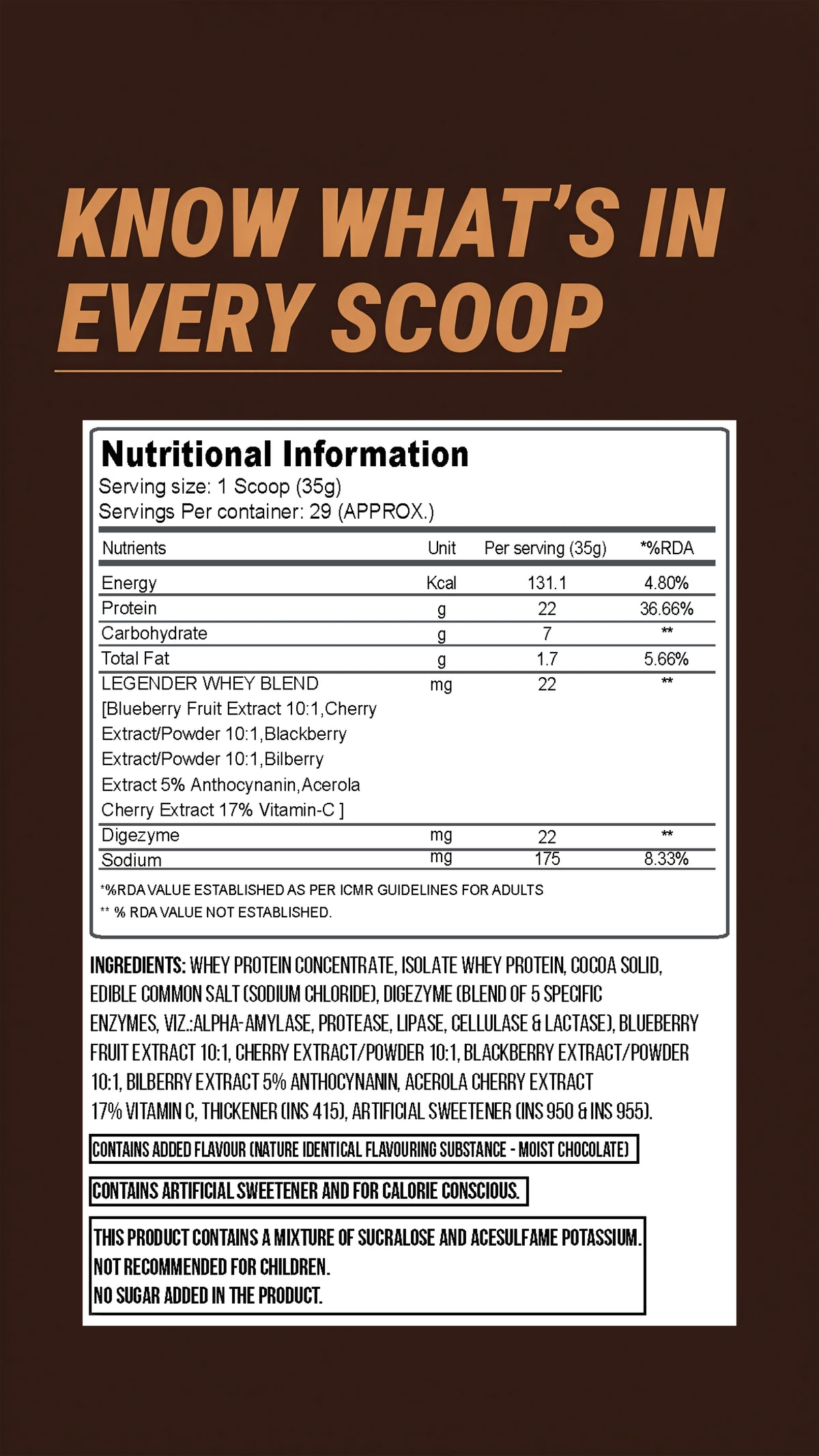 Legender Whey 1kg - Moist Chocolate