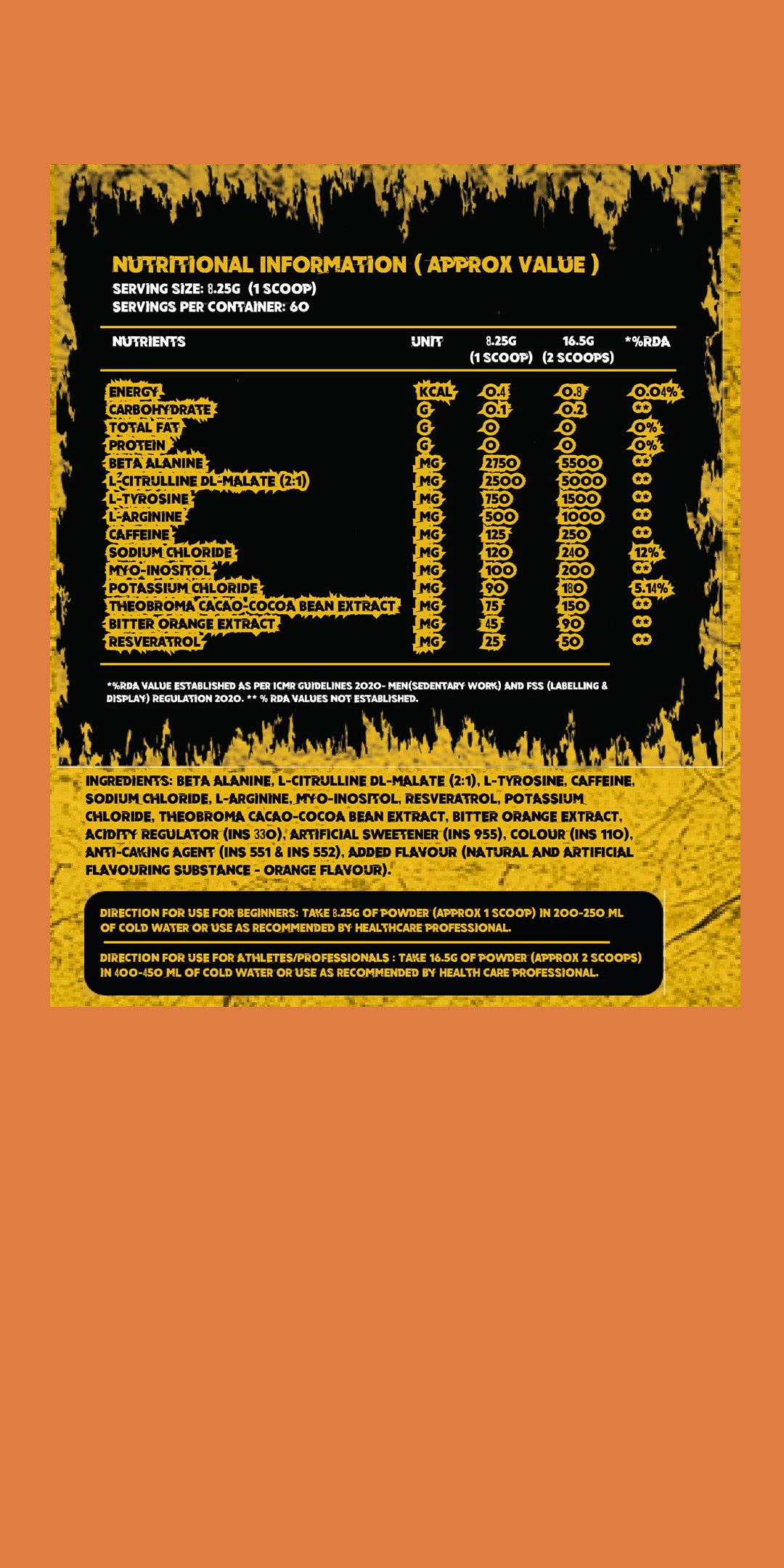 Shrooms Pre Workout - Orange
