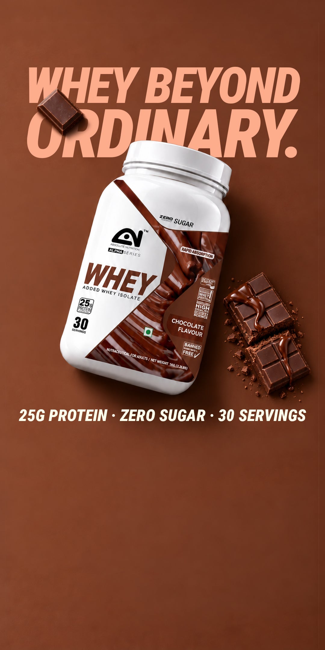 Whey Protein 1 Kg - Chocolate