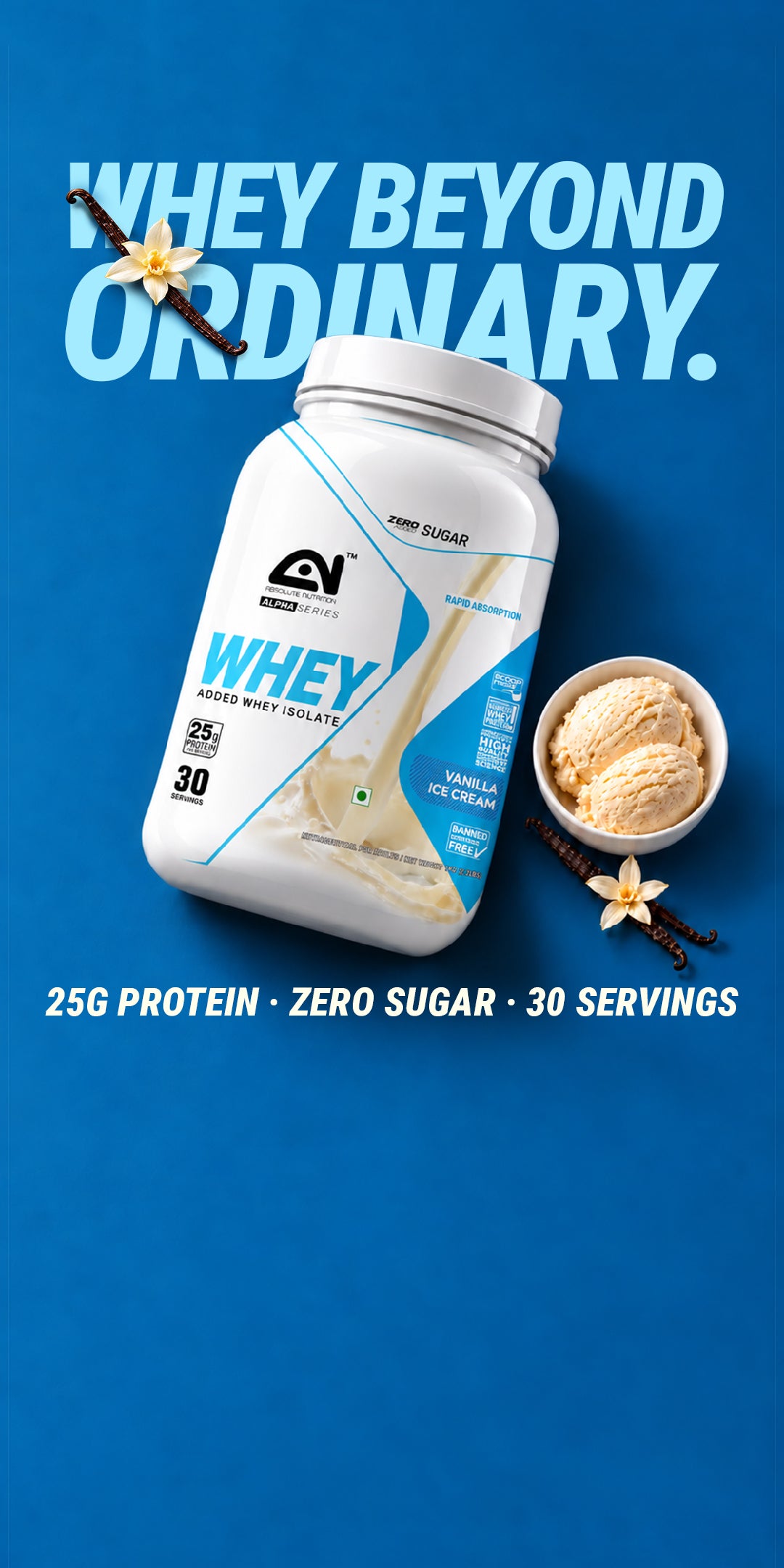 Whey Protein 1 Kg - Vanilla Icecream