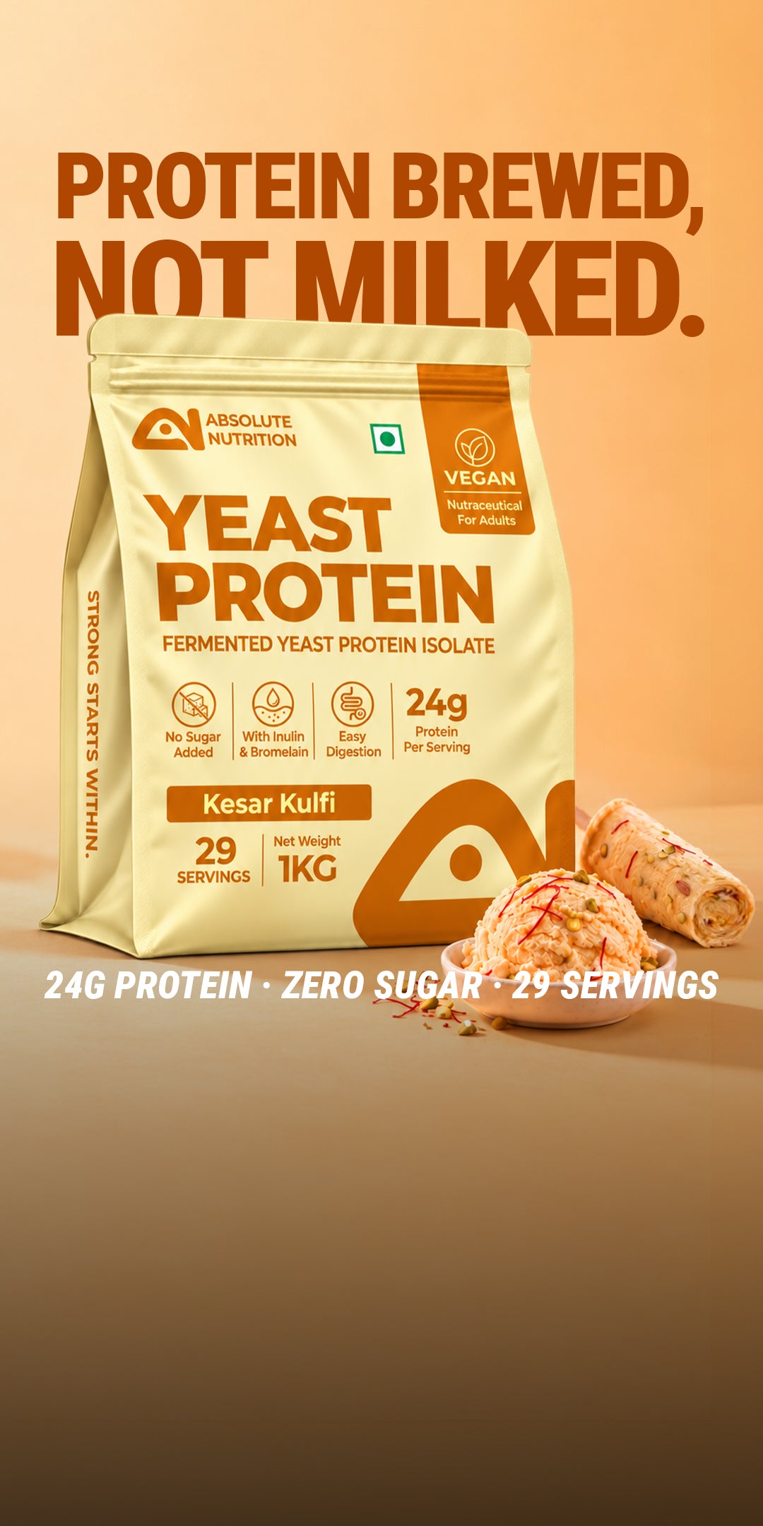 Fermented Yeast Protein Isolate 1Kg - Kesar Kulfi