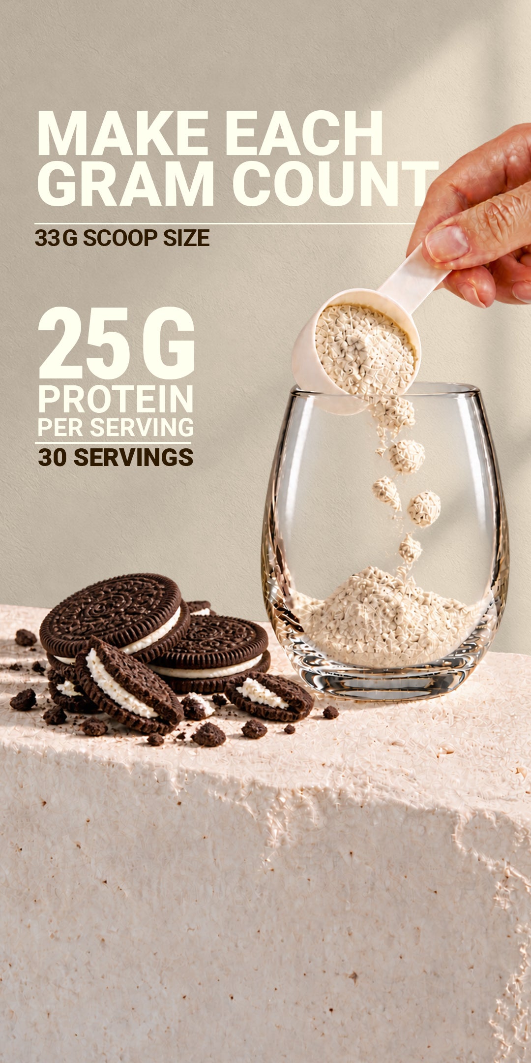 Whey Protein 1 Kg - Cream and Cookies