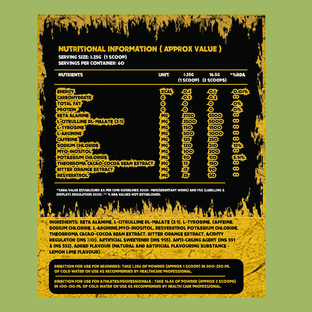 Shrooms Pre Workout - Citrus Lime