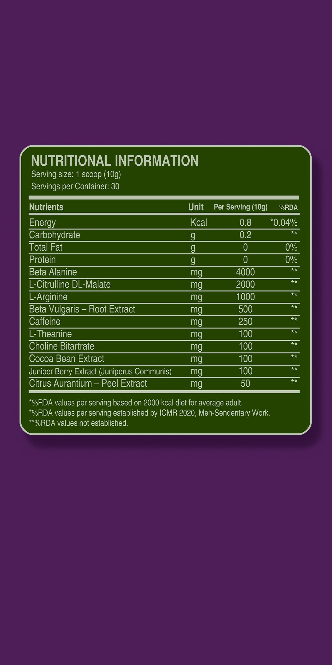 Junglee Pre Workout- Wild Berry