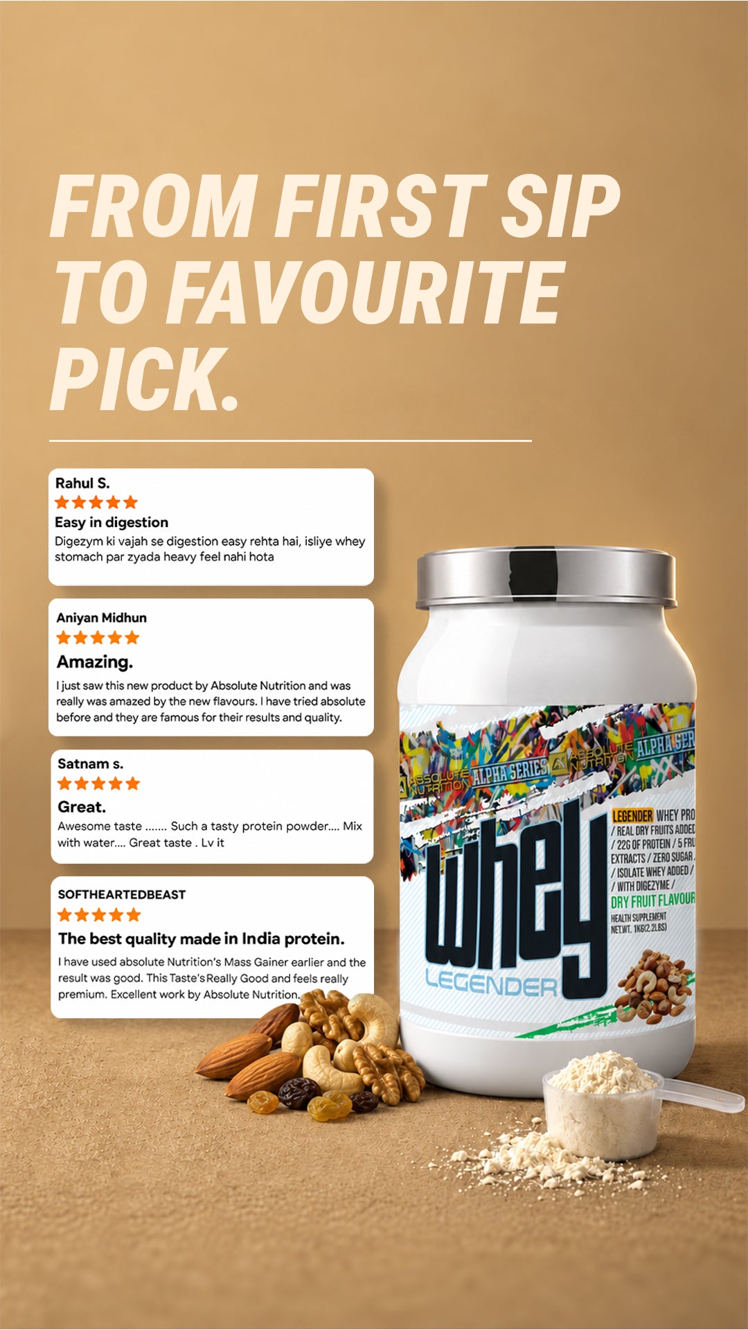 Legender Whey 1kg - Dry Fruit