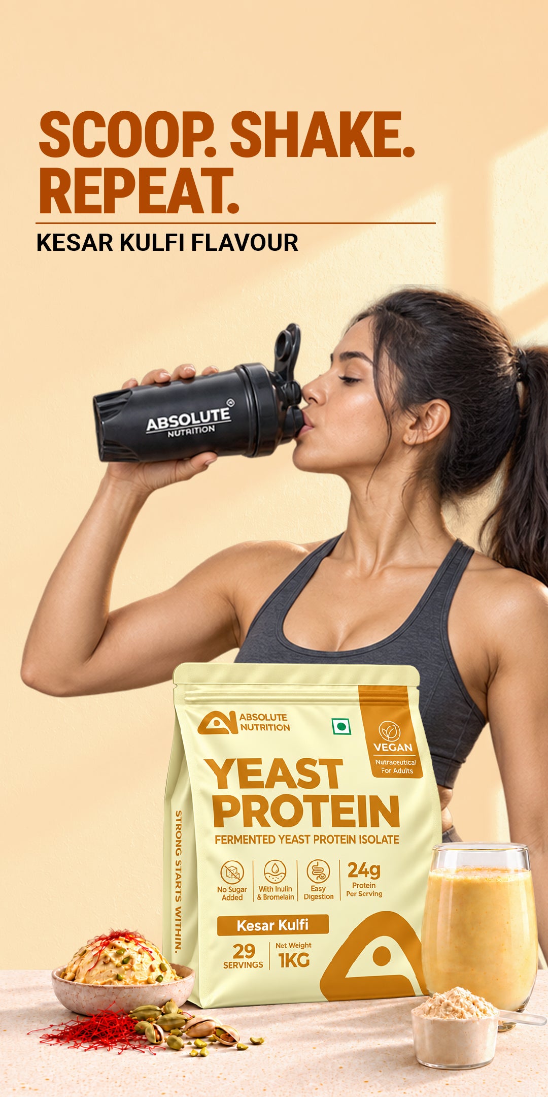 Fermented Yeast Protein Isolate 1Kg - Kesar Kulfi