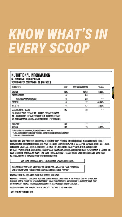 Legender Whey 1kg - Dry Fruit