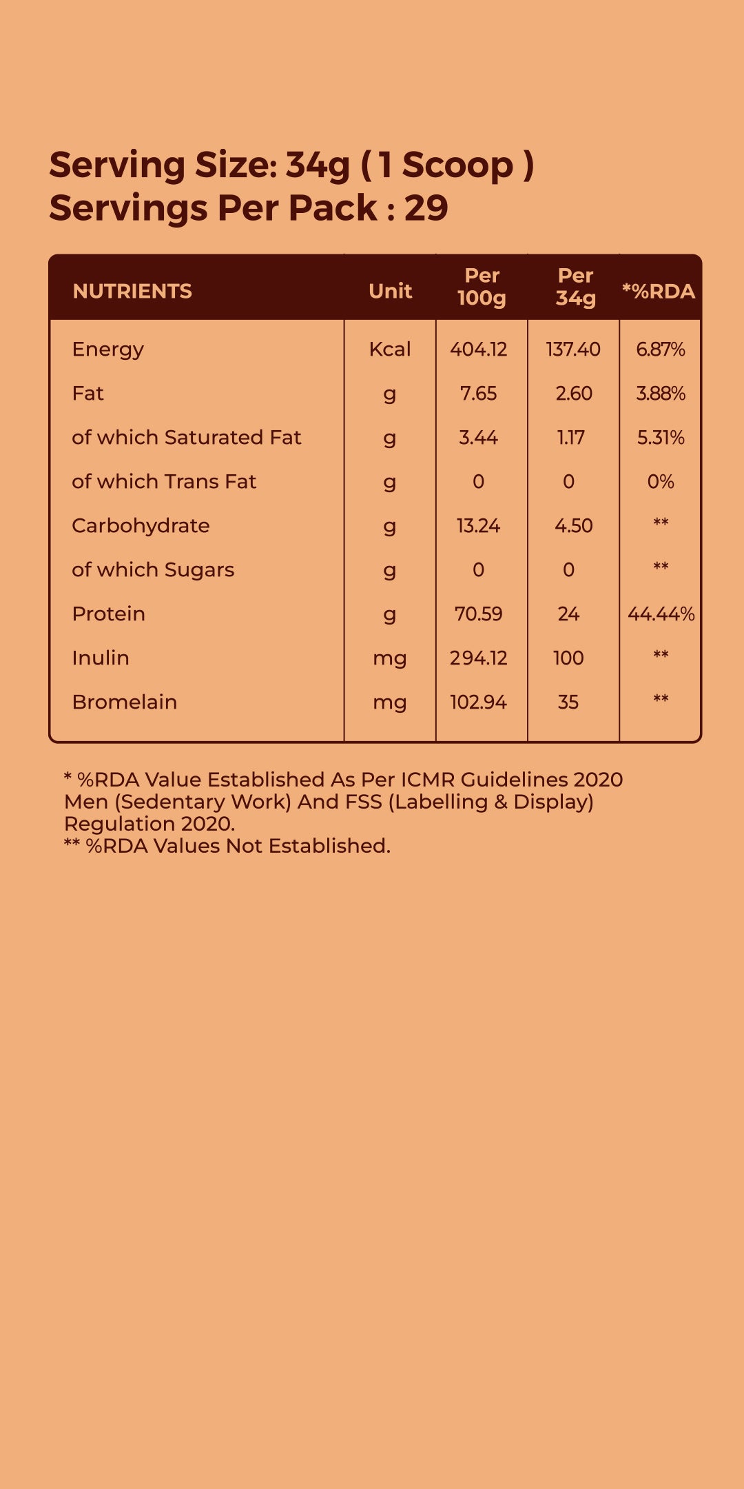 Fermented Yeast Protein Isolate 1Kg - Choco Delight