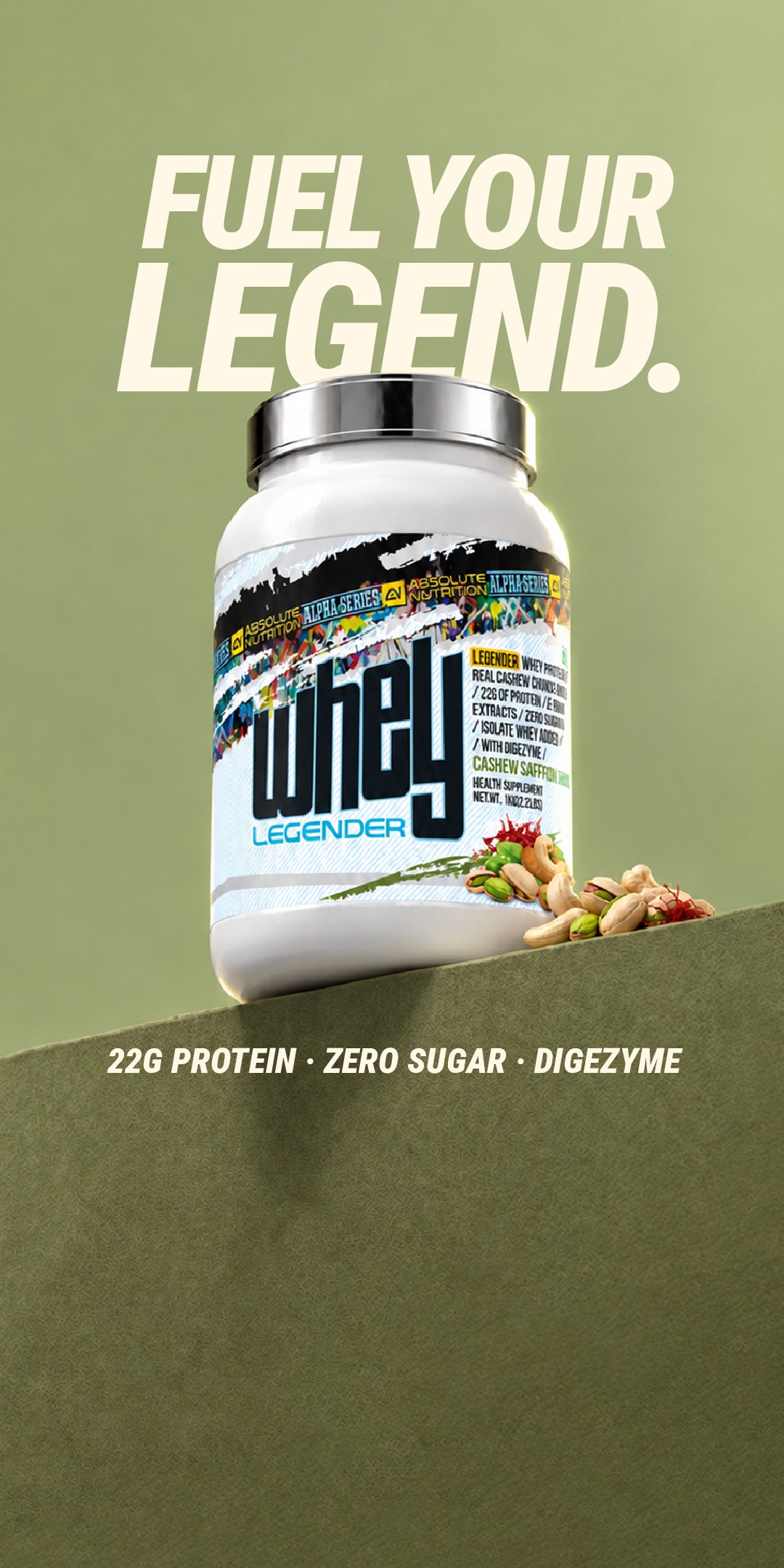 Legender Whey 1kg - Cashew Saffron
