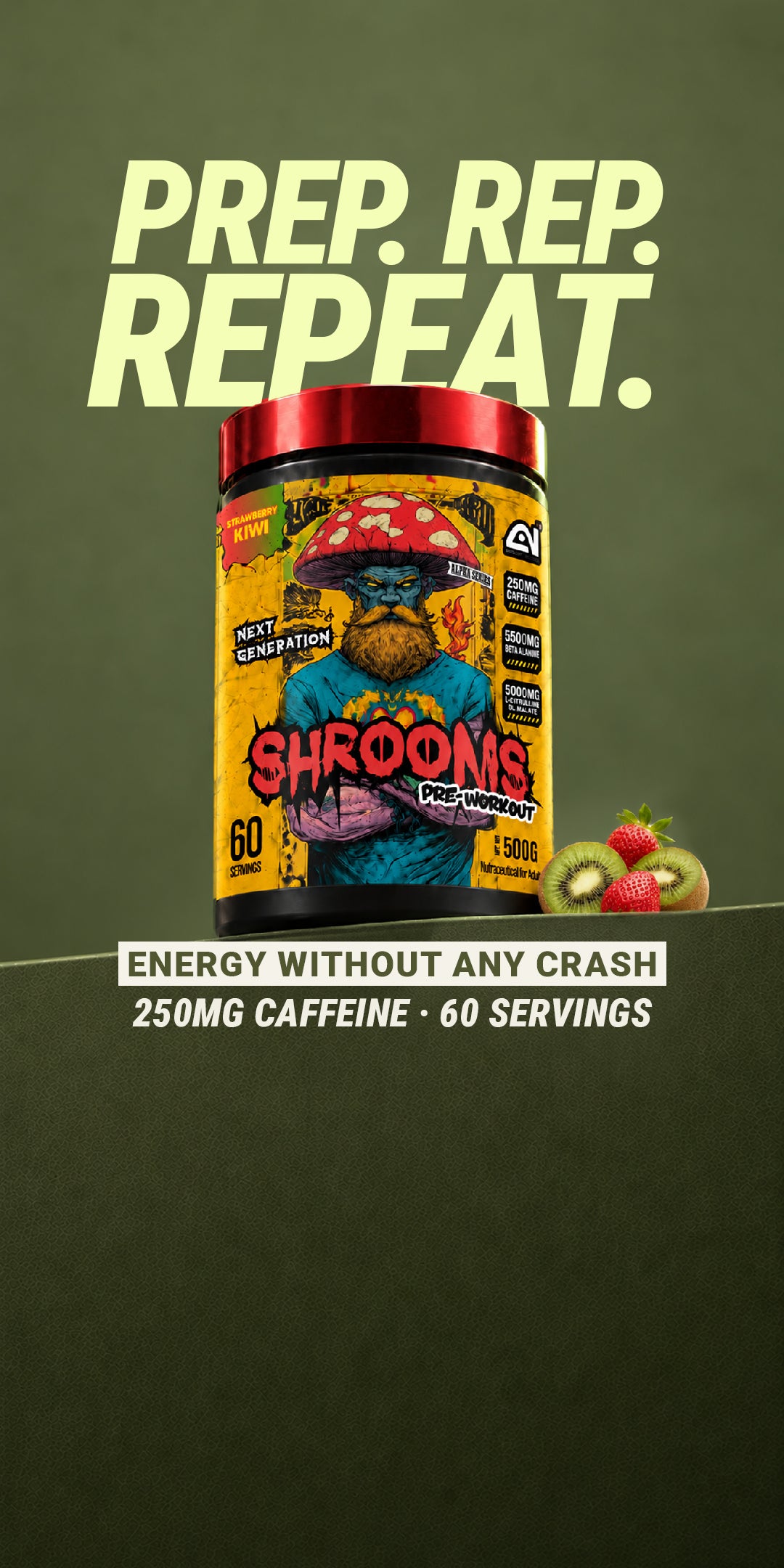 Shrooms Pre Workout - Strawberry Kiwi