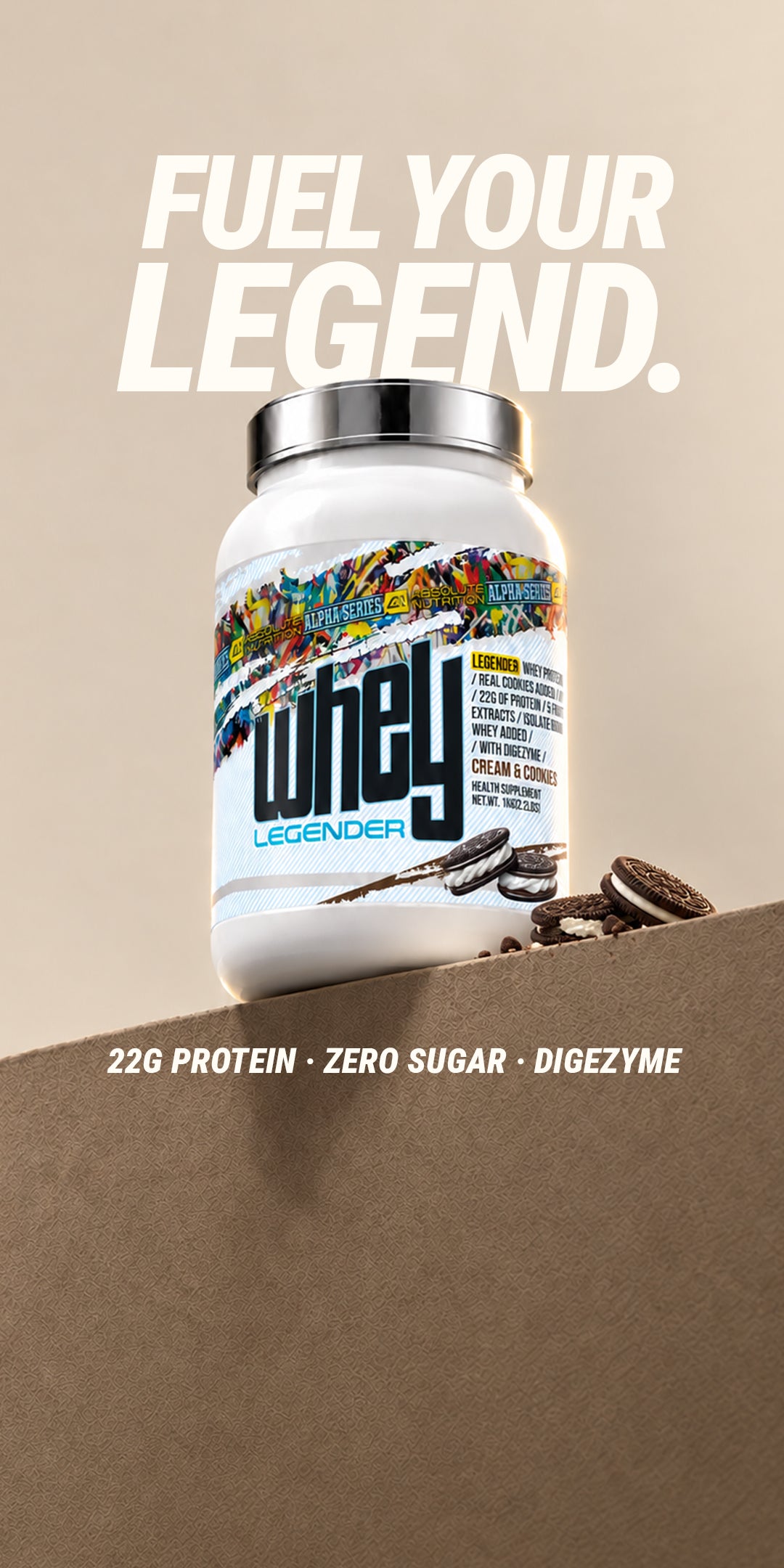 Legender Whey 1kg - Cream & Cookies