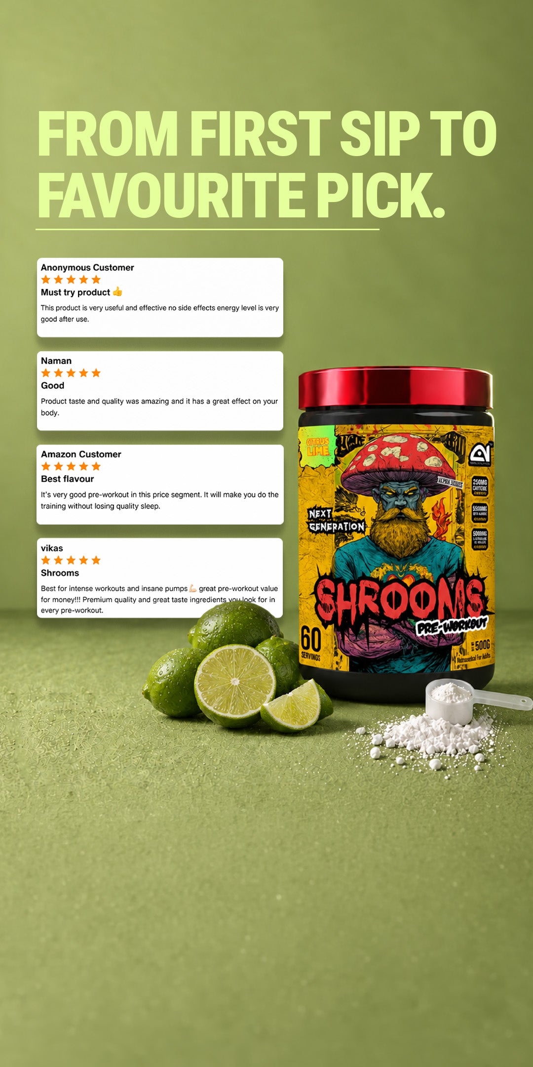 Shrooms Pre Workout - Citrus Lime