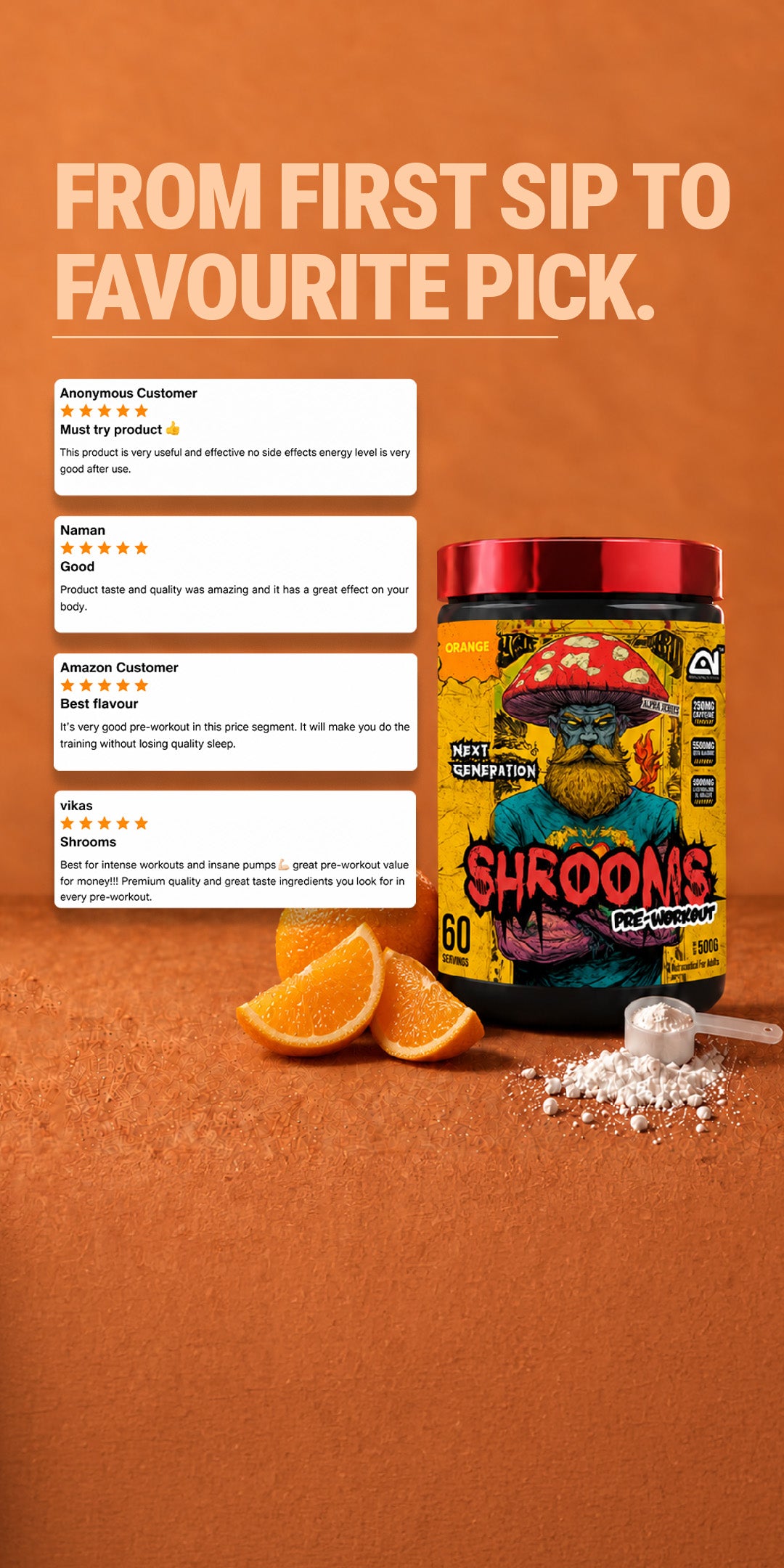 Shrooms Pre Workout - Orange