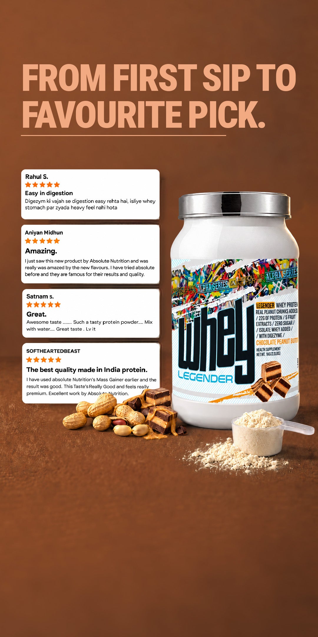 Legender Whey 1kg - Chocolate Peanut Butter