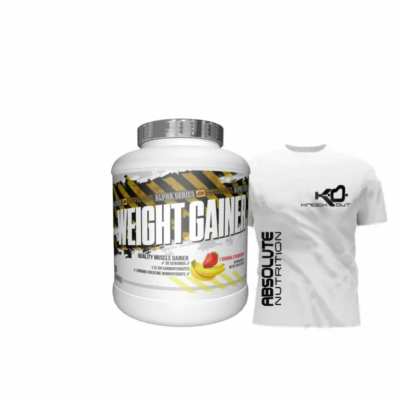 Absolute Nutrition’s Alpha Weight Gainer 3 KG (Free T-Shirt)