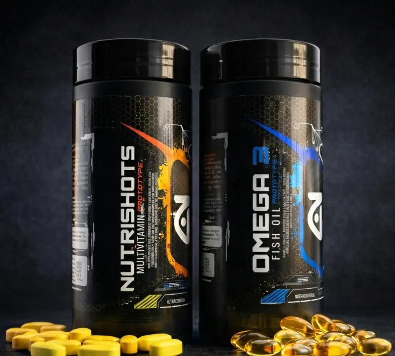 Nutrishots Multivitamin (60 Tabs) + Omega-3 Fish Oil (50 Softgels) | Daily Health Support | Combo