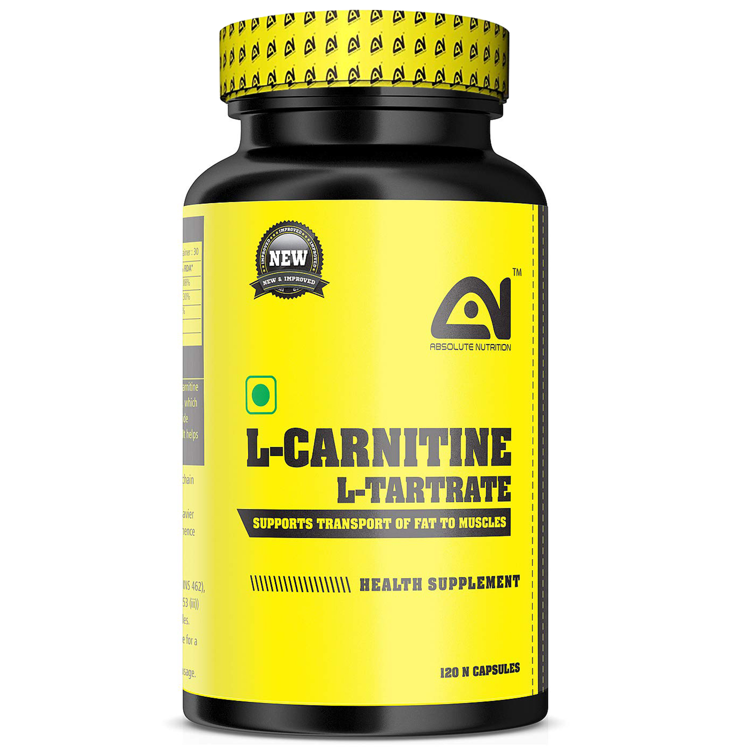 Absolute Nutritions L Carnitine L Tartrate 120 Capsules Absolute Nutrition
